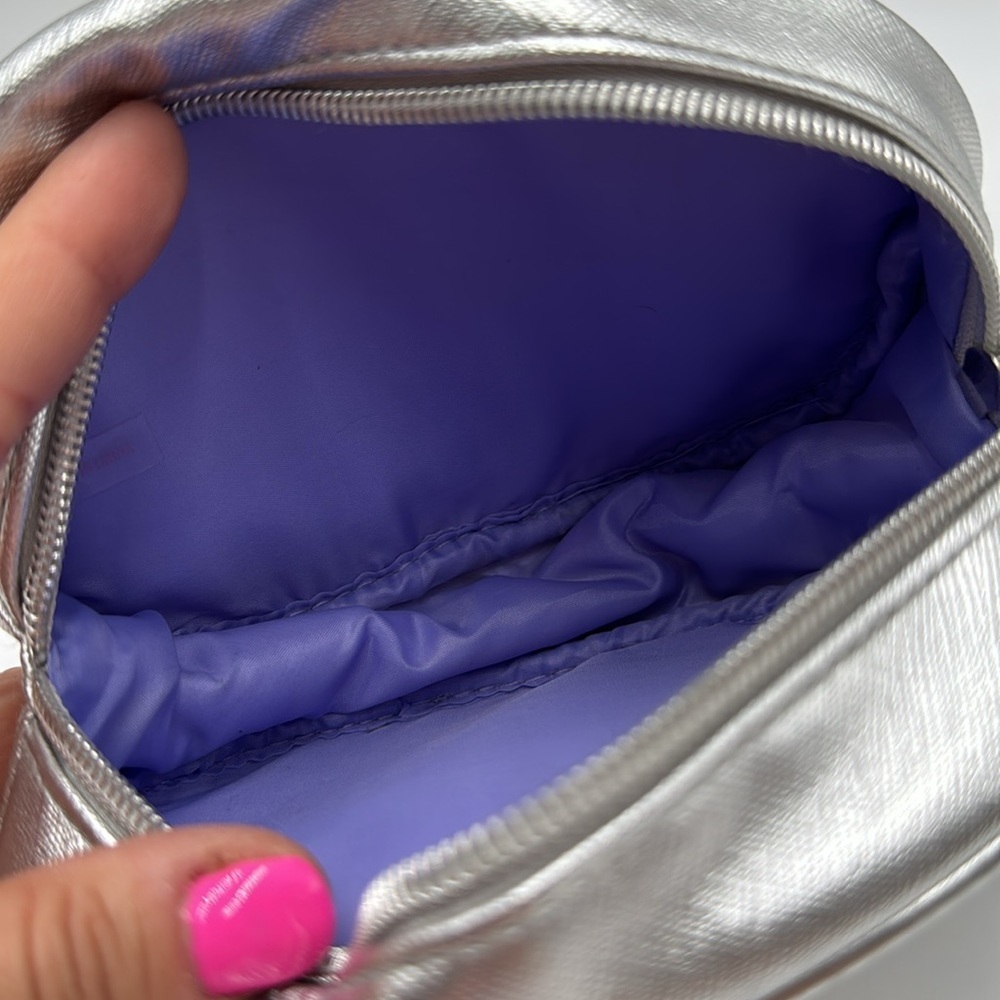 Vince Camuto Silver Cosmetic Bag 5”x 6” - Picture 9 of 13